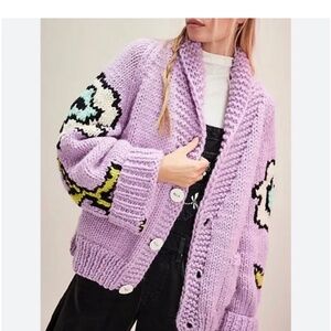 Gogo flower Sweater Jacket